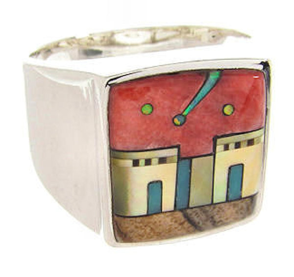 Native American Design Jewelry Multicolor Ring Size 11-1/2 YS64584